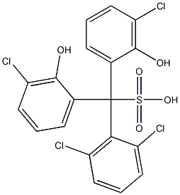 (2,6-Dichlorophenyl)bis(3-chloro-2-hydroxyphenyl)methanesulfonic acid Structure