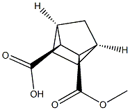 [1R,2R,3S,4S,(-)]-2-(Methoxycarbonyl)bicyclo[2.2.1]heptane-3-carboxylic acid 구조식 이미지