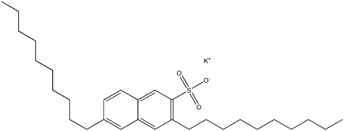 3,6-Didecyl-2-naphthalenesulfonic acid potassium salt Structure