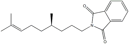 (-)-N-[(R)-4,8-Dimethyl-7-nonenyl]phthalimide Structure