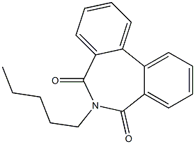 6-Pentyl-5H-dibenz[c,e]azepine-5,7(6H)-dione 구조식 이미지