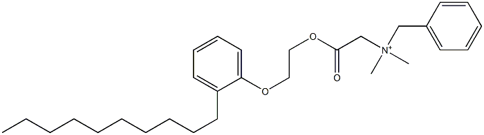 N,N-Dimethyl-N-benzyl-N-[[[2-(2-decylphenyloxy)ethyl]oxycarbonyl]methyl]aminium Structure