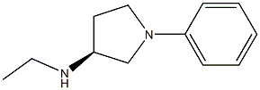 (3S)-N-Ethyl-1-phenyl-3-pyrrolidinamine 구조식 이미지