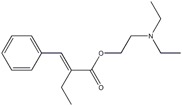 2-Benzylidenebutanoic acid 2-diethylaminoethyl ester Structure