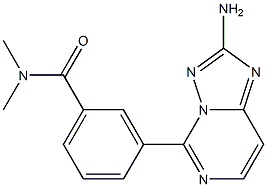 3-(2-Amino[1,2,4]triazolo[1,5-c]pyrimidin-5-yl)-N,N-dimethylbenzamide 구조식 이미지