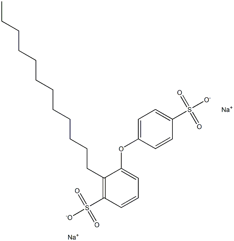2-Dodecyl[oxybisbenzene]-3,4'-disulfonic acid disodium salt 구조식 이미지