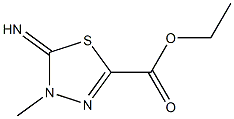 4-Methyl-4,5-dihydro-5-(imino)-1,3,4-thiadiazole-2-carboxylic acid ethyl ester 구조식 이미지