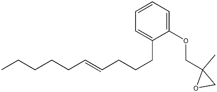 2-(4-Decenyl)phenyl 2-methylglycidyl ether Structure