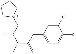 1-[(R)-2-[N-(3,4-Dichlorophenylacetyl)-N-methylamino]propyl]pyrrolidinium Structure