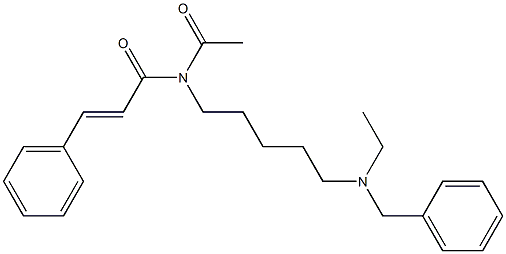 N-[5-(Ethylbenzylamino)pentyl]-N-acetyl-3-(phenyl)acrylamide 구조식 이미지