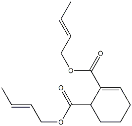 2-Cyclohexene-1,2-dicarboxylic acid bis(2-butenyl) ester 구조식 이미지