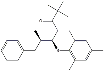(5R,6R)-5-(2,4,6-Trimethylphenylthio)-2,2,6-trimethyl-7-phenyl-3-heptanone Structure