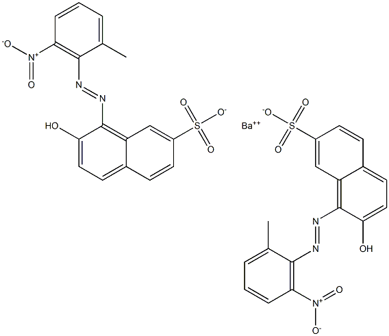 Bis[1-[(2-methyl-6-nitrophenyl)azo]-2-hydroxy-7-naphthalenesulfonic acid]barium salt 구조식 이미지