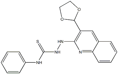 1-[3-(1,3-Dioxolan-2-yl)quinolin-2-yl]-4-phenylthiosemicarbazide Structure