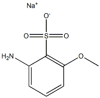 2-Amino-6-methoxybenzenesulfonic acid sodium salt 구조식 이미지