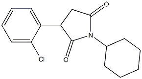 1-Cyclohexyl-3-(2-chlorophenyl)pyrrolidine-2,5-dione 구조식 이미지