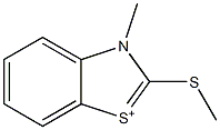 3-Methyl-2-(methylthio)benzothiazol-1-ium Structure