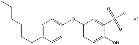 4-Hydroxy-4'-hexyl[oxybisbenzene]-3-sulfonic acid potassium salt 구조식 이미지