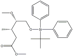 (3S,4S)-5-[(tert-Butyldiphenylsilyl)oxy]-4-methoxy-3-methylpentanoic acid methyl ester Structure