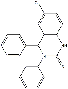 6-Chloro-3,4-dihydro-3,4-diphenylquinazoline-2(1H)-thione 구조식 이미지