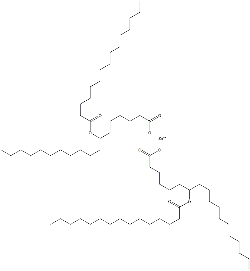 Bis(7-pentadecanoyloxyoctadecanoic acid)zinc salt 구조식 이미지