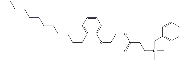 N,N-Dimethyl-N-benzyl-N-[2-[[2-(2-dodecylphenyloxy)ethyl]oxycarbonyl]ethyl]aminium 구조식 이미지