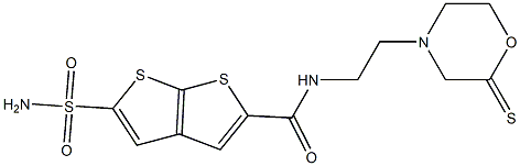 N-(2-Thiomorpholinoethyl)-5-sulfamoylthieno[2,3-b]thiophene-2-carboxamide Structure