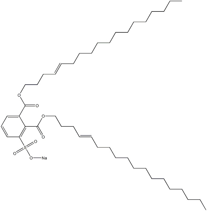 3-(Sodiosulfo)phthalic acid di(4-octadecenyl) ester 구조식 이미지