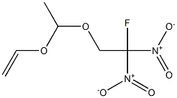 Acetaldehyde ethenyl(2-fluoro-2,2-dinitroethyl)acetal 구조식 이미지