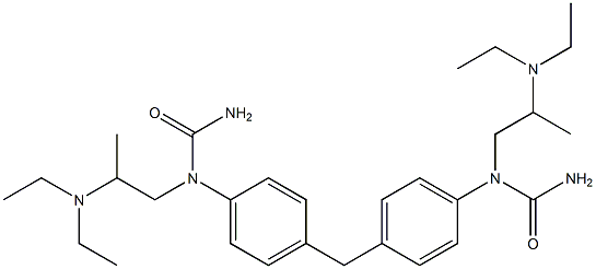 1,1'-Methylenebis(4,1-phenylene)bis[1-[2-(diethylamino)propyl]urea] 구조식 이미지