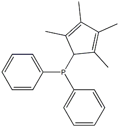 2,3,4,5-Tetramethyl-2,4-cyclopentadienyldiphenylphosphine 구조식 이미지