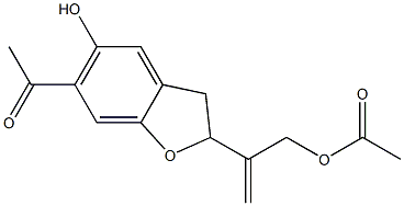 2-(1-Acetyloxymethylethenyl)-5-hydroxy-6-acetyl-2,3-dihydrobenzofuran 구조식 이미지