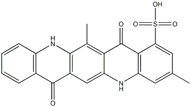 5,7,12,14-Tetrahydro-3,13-dimethyl-7,14-dioxoquino[2,3-b]acridine-1-sulfonic acid 구조식 이미지