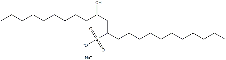 10-Hydroxytricosane-12-sulfonic acid sodium salt Structure