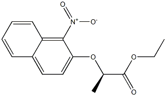 [R,(-)]-2-[(1-Nitro-2-naphtyl)oxy]propionic acid ethyl ester Structure