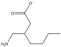 3-(Aminiomethyl)heptanoic acid anion 구조식 이미지