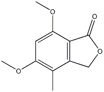 4-Methyl-5,7-dimethoxy-1,3-dihydroisobenzofuran-1-one Structure