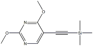 2,4-Dimethoxy-5-[(trimethylsilyl)ethynyl]pyrimidine Structure