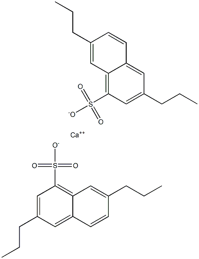 Bis(3,7-dipropyl-1-naphthalenesulfonic acid)calcium salt Structure