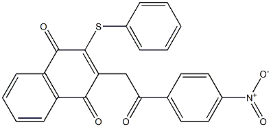 2-Phenylthio-3-[(4-nitrophenylcarbonyl)methyl]-1,4-naphthoquinone 구조식 이미지