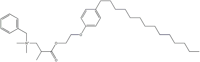 N,N-Dimethyl-N-benzyl-N-[2-[[2-(4-tetradecylphenyloxy)ethyl]oxycarbonyl]propyl]aminium Structure