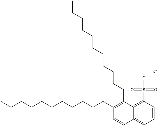 7,8-Diundecyl-1-naphthalenesulfonic acid potassium salt Structure