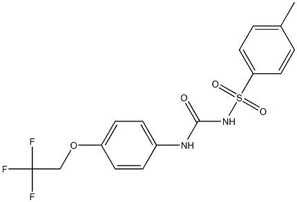 1-[4-(2,2,2-Trifluoroethoxy)phenyl]-3-(4-methylphenylsulfonyl)urea Structure