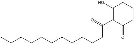 2-Dodecanoyl-3-hydroxy-2-cyclohexen-1-one 구조식 이미지