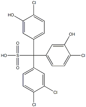 (3,4-Dichlorophenyl)bis(4-chloro-3-hydroxyphenyl)methanesulfonic acid Structure