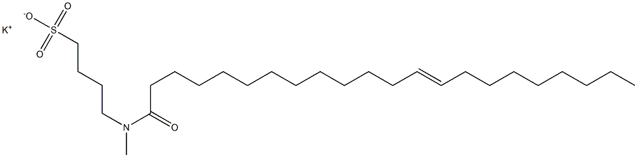 4-[N-[(E)-1-Oxo-13-docosen-1-yl]-N-methylamino]-1-butanesulfonic acid potassium salt 구조식 이미지