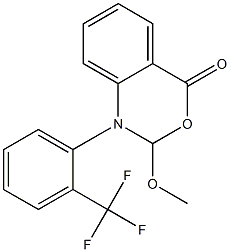 1-[2-(Trifluoromethyl)phenyl]-2-methoxy-2H-3,1-benzoxazin-4(1H)-one Structure