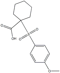 1-(4-Methoxyphenylsulfonyl)cyclohexane-1-carboxylic acid 구조식 이미지