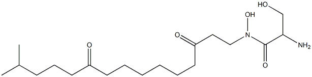 2-Amino-N-(14-methyl-3,10-dioxopentadecyl)-N,3-dihydroxypropanamide Structure