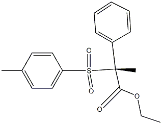 [R,(-)]-2-Phenyl-2-(p-tolylsulfonyl)propionic acid ethyl ester Structure